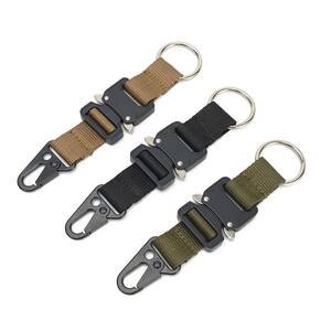 
Lockable mol portable le cobra gold keychain buckle aluminum alloy buckle webbing five-system hanging carabiner nylon
