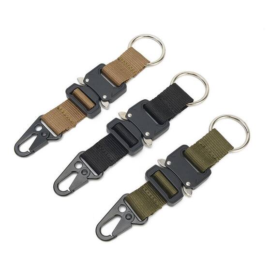 
Lockable mol portable le cobra gold keychain buckle aluminum alloy buckle webbing five-system hanging carabiner nylon
