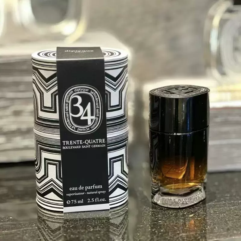 Diptyque蒂普提克圣日耳曼大道34号淡香精75ml 浓香型黑盖香水EDP-Taobao