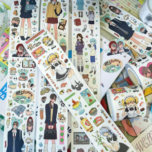 
Packaging Xiaoshuai original rat mouse animal amusement park female tall cute Japanese character sticker roll hand account decoration Guka