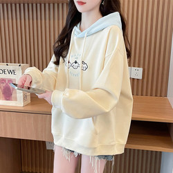 Early Spring Hooded Sweatshirt for Women 2026 New Popular Style Spring and Autumn Korean Version Loose Thin Style for Petite Middle School Students Jacket