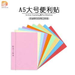 Adhesive Card Paper Action Learning Guidance Training A5A6 Fluorescent Colorful Sticky Notes 3cm Adhesive Marks 100 Sheets/Book