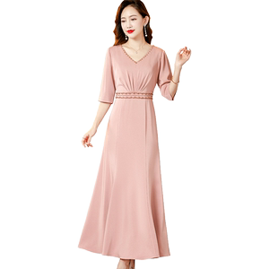 
Xiangnifen high waist slim mother wedding dress 2025 new autumn and summer mother-in-law banquet dress