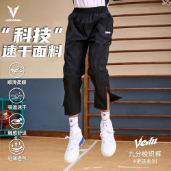 Quick-Drying Sports Pants for Men, New Autumn Style, Ice Silk Woven Basketball Running Training Straight-Leg Nine-Point Pants