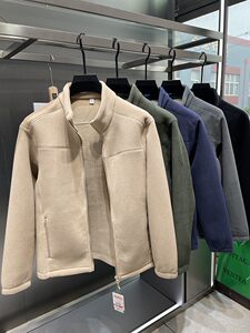 Can't refuse Island couples can be coated with warm composite fleece stand collar jacket winter
