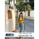 MLS Huadao Chronicle Korean printed wide-leg jeans for women in spring niche design loose floor-length casual pants