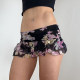 SWEETOWN Retro Floral High Saturation Print Mesh Short Skirt Sweet Hot Girls Floral Mini Cake Skirt Summer