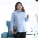 Large size women's long-sleeved professional suit white shirt for women 200 Jin [Jin equals 0.5 kg] Fat mm business formal wear work shirt
