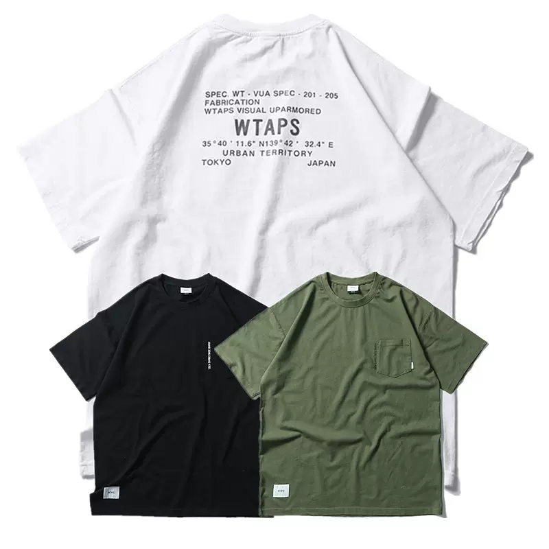 西山徹WTAPS/TEE.COTTON夏季潮牌印花字母寬鬆圓領男士短袖T恤-Taobao