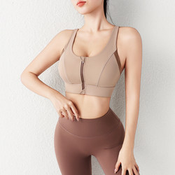 All-In-One Sports Bra for Women, Shock-Proof, High-Intensity, Professional Shock-Absorbing Running, Yoga, Fitness, Front Zipper, Anti-Sagging Vest