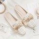 Slippers for women summer outer wear 2024 new heelless fairy style versatile flat bottom toe half drag small fragrance style lazy shoes