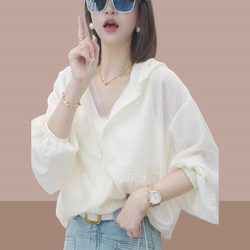 Outdoor Hooded Short Sun Protection Jacket for Women 2026 Summer New Style Anti-Uv Ice Silk Casual Versatile Thin Jacket