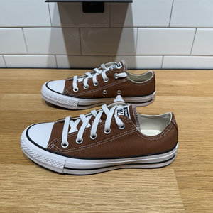 
CONVERSE Converse All Star brown low-cut men's and women's casual shoes retro breathable canvas shoes A15957C