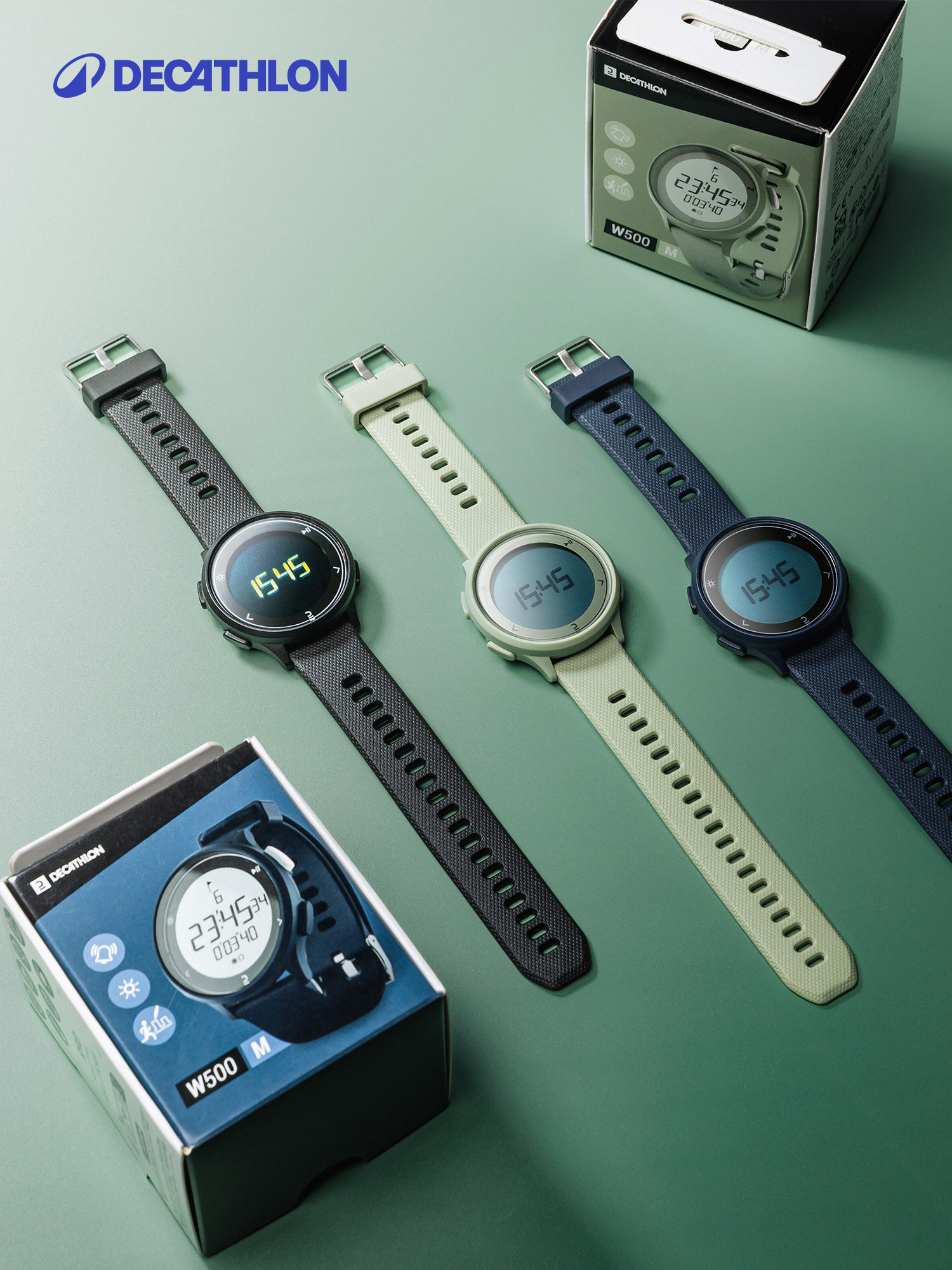 Reloj Deportivo Digital Decathlon W500 Unisex Correa de Resina