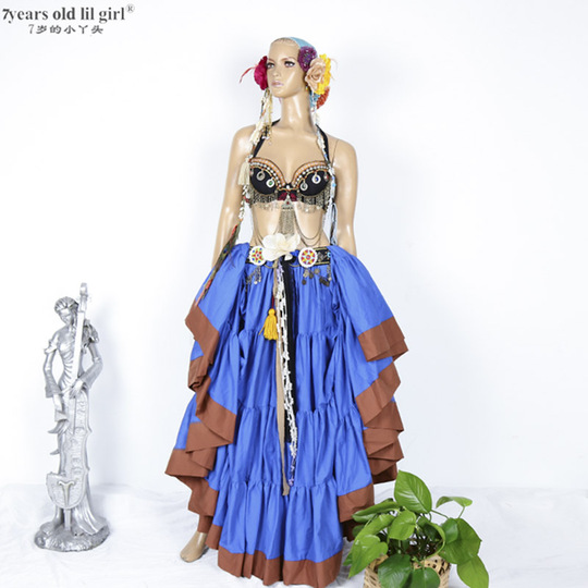 Falda De Baile Flamenco Traje De Baile Pañol Fal... - Grandado