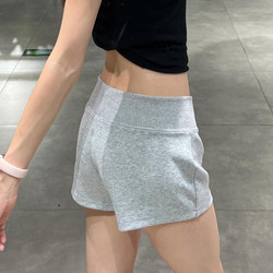 Light Gray Sports Shorts for Women, Summer 2026 New Style, High-Waisted, Slimming, American Style, A-Line, Outerwear, Hip-Hugging Hot Pants
