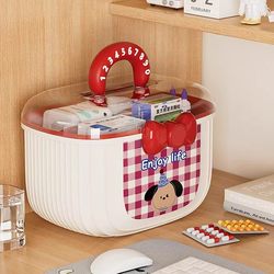 Medicine Box, Family Medicine Kit, Medicine Storage Box for Kidsren, Layered Cute Storage Box for School Dormitories, High School Students