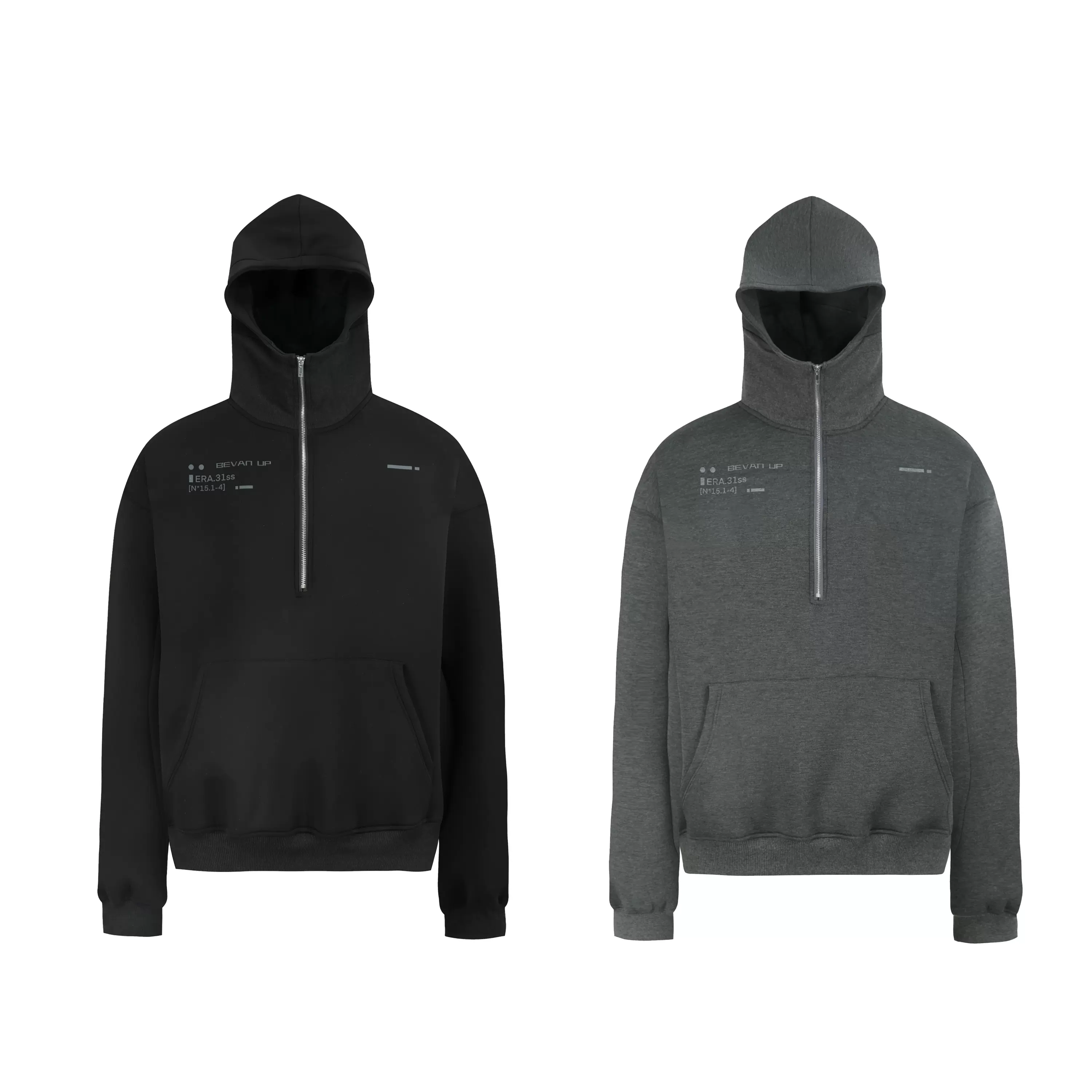 BEVAN UP丨Slogan Hoodie * 澳产太空棉摩斯标语450G通勤连帽卫衣-Taobao 