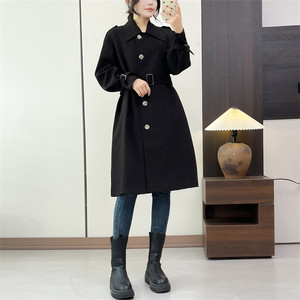 Huiyi Pavilion early spring women's mid-length jacket professional suit jacket Korean version casual commuter long windbreaker jacket