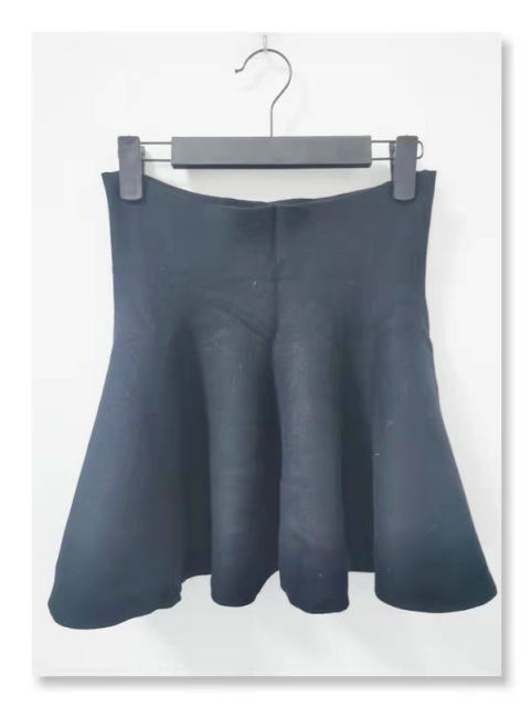 National Ladies Broken Umbrella Skirt Wool Knitting Skirt Solid Polytic A -line Skirt Tong Japanese High -waisted Skirt
