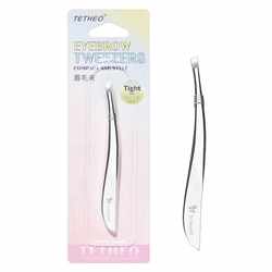Tixiang eyebrow clip single decoration eyebrow clip grafting false eyelashes beauty tweezers hair plucking clip stainless steel oblique eyebrow pliers
