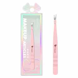 Chuanqi'er oblique eyebrow clip, fashionable pink eyebrow clip, beard plucking, false eyelash clip, eyebrow plucking pliers