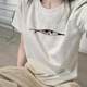 Women's 2025 new hot summer American slim fit slim gray large-size pure cotton top trendy
