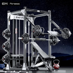Squat Rack Frame-Type Gantry Rack Multi-Functional Home Free-Weight Bench Press Rack Professional Commercial Fitness Comprehensive Training Equipment