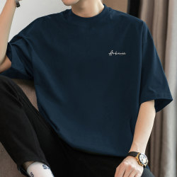 American Style 260g Heavyweight Pure Cotton T-Shirt Men's Short-Sleeved 2025 New Summer Half-Sleeve Oversize T-Shirt Top