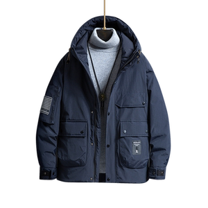 
2026 New Down Jacket Men's Winter Duck Down Warm Large Size Workwear Loose and Trendy Teenagers Fat People Increase Weight