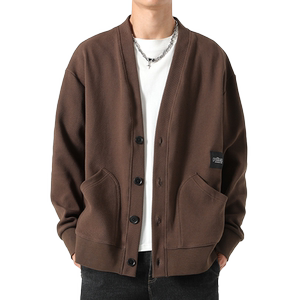 
Large size cardigan sweater men's spring new casual jacket loose boy fat plus size knitted sweater men's clothing