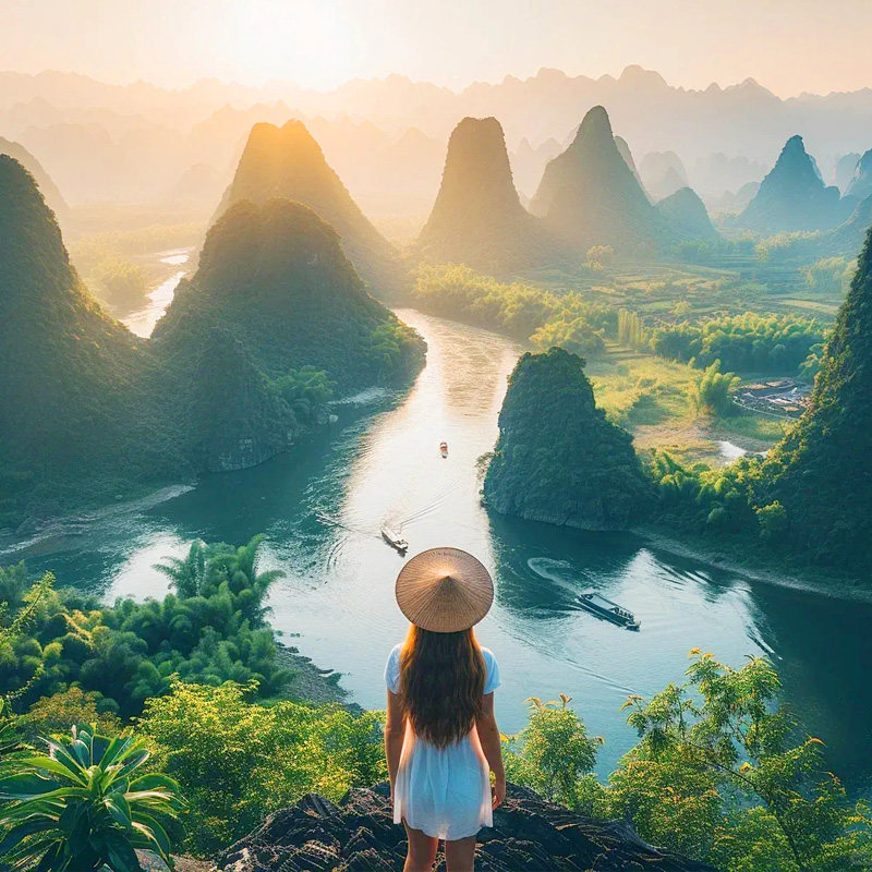 广西旅游桂林北海6天5晚阳朔漓江涠洲岛龙脊梯田一价全含