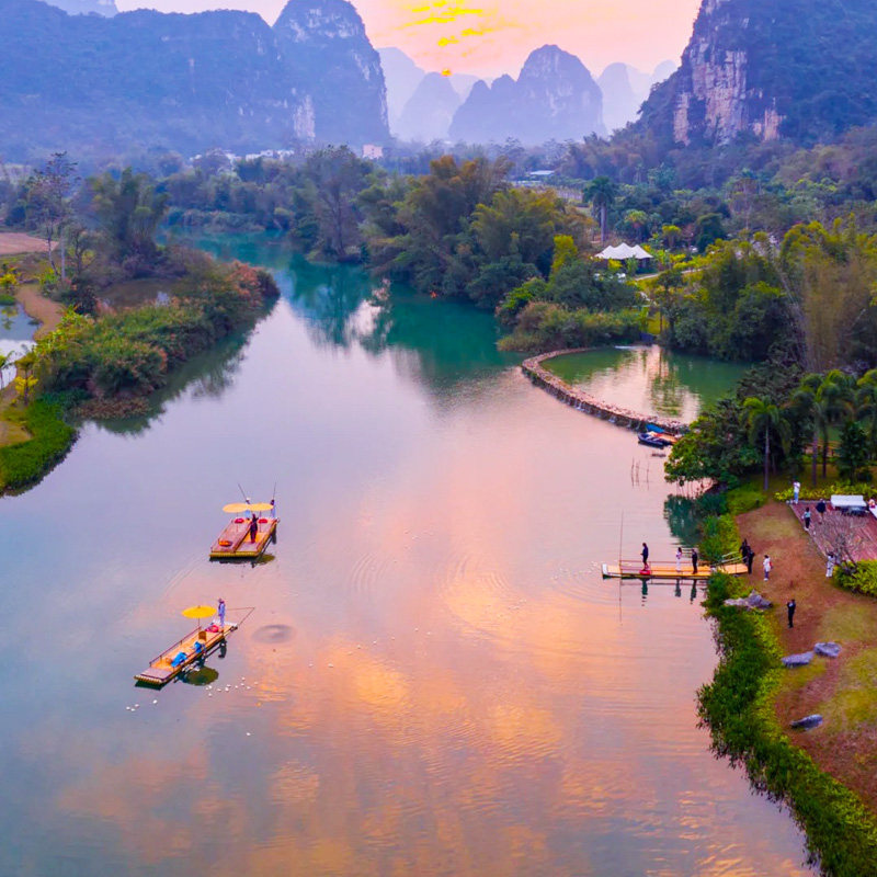 私家团广西南宁崇左纯玩3天2晚德天瀑布 古龙山+明仕田园峒那屿湾