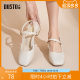Dadong rear hollow sandals women's shoes 2025 summer new elegant thick high heels one-button square head rhinestone sandals 0041