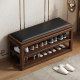 Solid wood shoe rack new Chinese -style shoe stool door at the door of home shoe cabinet multifunctional storage stool test shoe stool to house shoe rack stool
