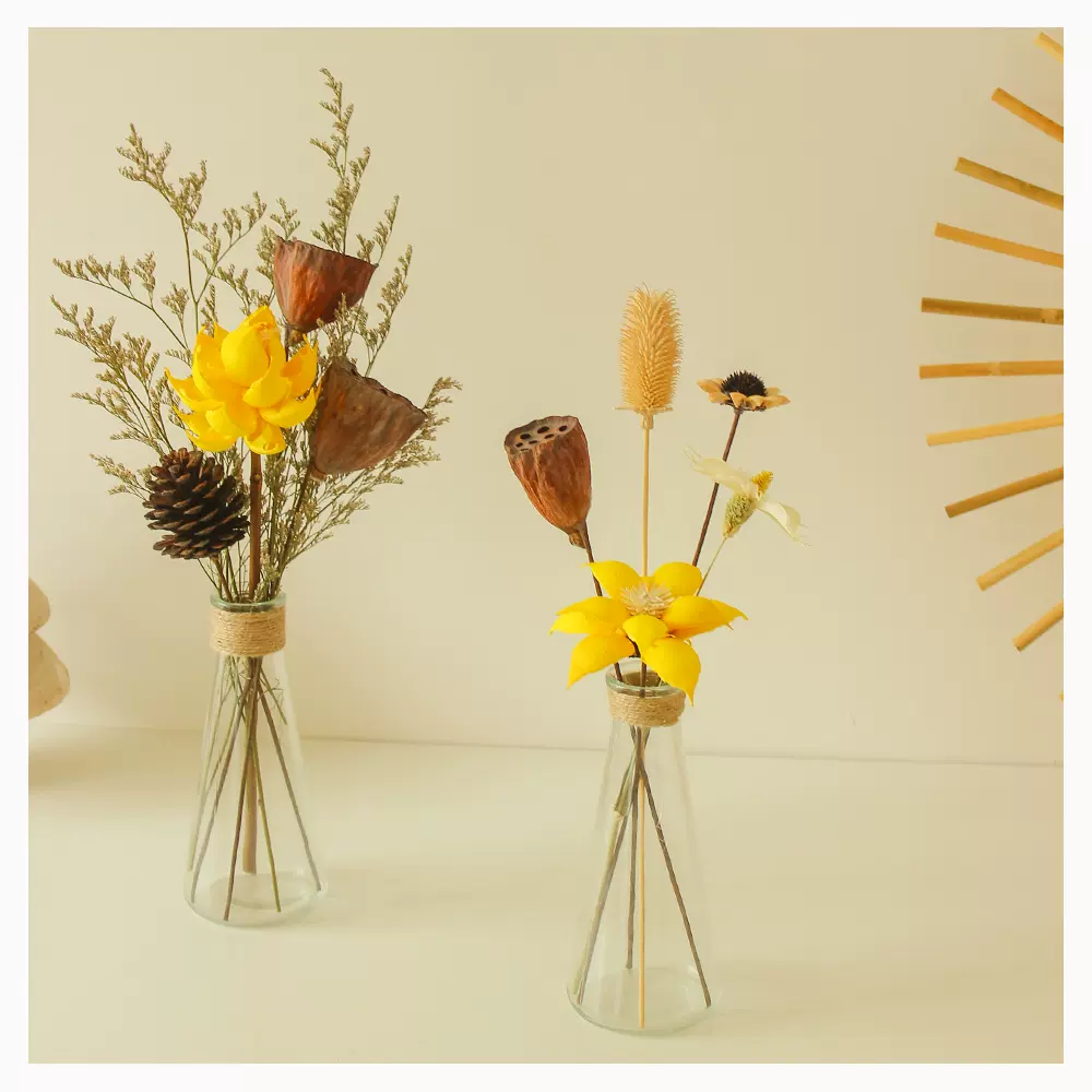 Ins乾燥花真花風乾插花束天然尤加利葉小雛菊家居