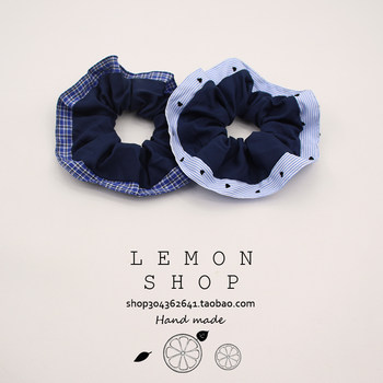 
Korean version of the new ins striped large intestine hair band fabric headband hair rope ponytail ball head student high-end headwear