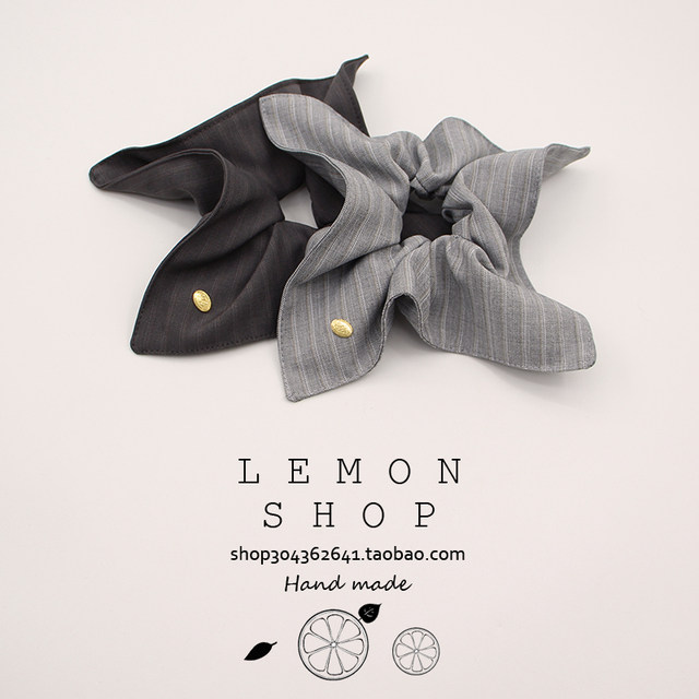 New spring and summer versatile striped large intestine hair ring fabric tied hair rubber band high-end hair rope head rope hair accessories