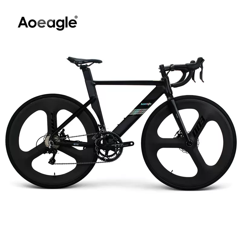 Aoeagle/遨鹰城市公路自行车铝合金赛车学生男女破风碳纤维三刀轮-Taobao