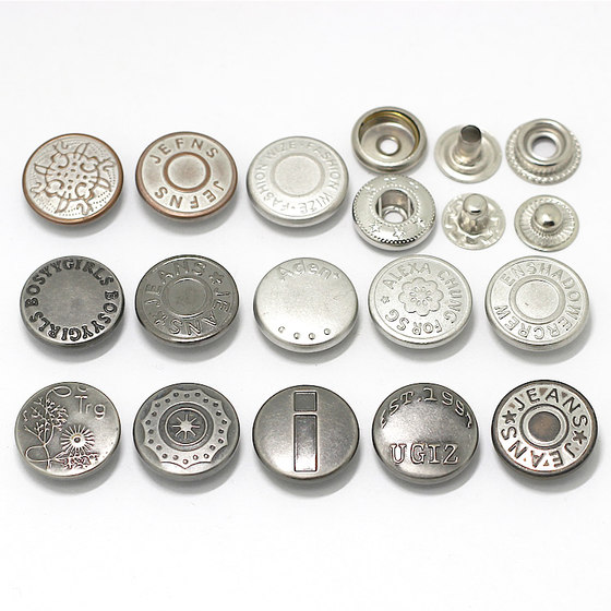 
Gunmetal copper four-in-one button, female button, down jacket snap button, denim jacket, concealed button, versatile metal button button