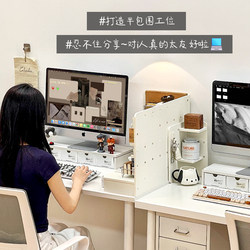 Open Workstation Privacy Screen! Office Desk Transformation Pegboard Storage Rack Partition Screen