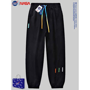 NASA tide brand pants men's spring and autumn sports straight feet Japanese youth casual high street American trousers