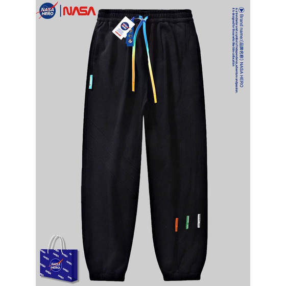 NASA tide brand pants men's spring and autumn sports straight feet Japanese youth casual high street American trousers