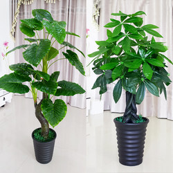 Artificial Money Tree Decorative Plant Indoor Hanging Plant for Living Room Large Floor-Standing Tree Green Plant Bonsai