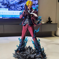 One Piece Anime Merchandise, Sanji Gk Statue Figure, Two-Dimensional Trendy Toy Model, Decoration, Birthday Gift for Men