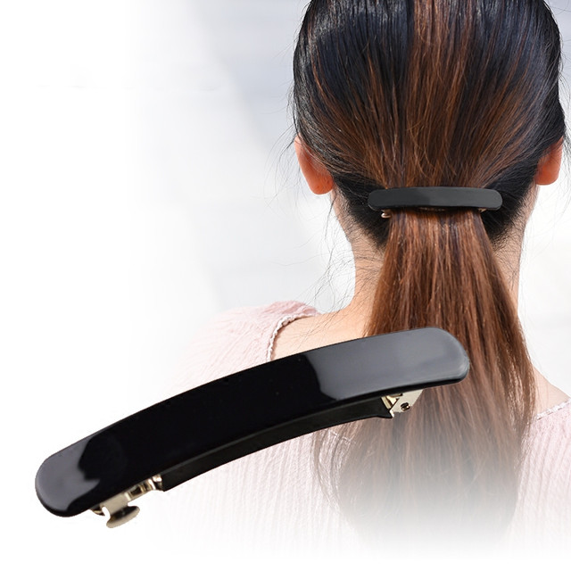 Middle number hair clip female back of the head of the adult head jewelry hair accessories large ponytail clip spring clip a word pinching hair card
