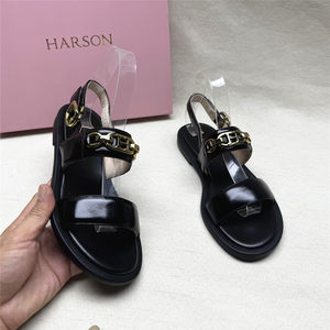 
Hasson brand cabinet removal genuine flat-soled open-toe fashion shoes for women in summer new genuine leather one-liner casual sandals