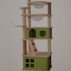 Jinchen Cat Climbing Frame, Cat Climbing Tree, Cat House, Cat Tree with Integrated Space Capsule, Vertical Pole, Household Cat Climbing Frame, Small Cat Frame
