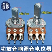 Đôi 6-pin B10KB50KB100K Bộ khuếch đại công suất điều chỉnh âm thanh chiết áp công tắc âm lượng loại D chiều dài trục 15/20mm