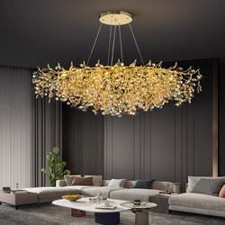 French villa crystal chandelier hotel creative branch restaurant lamp light luxury living room hall crystal lamp